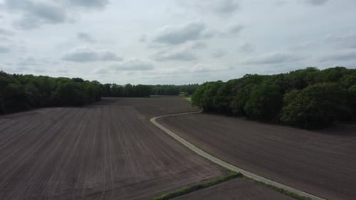 Farmland at the 'Lochemse berg' in the Achterhoek, rural area in Gelderland, the Netherlands, Aerial
