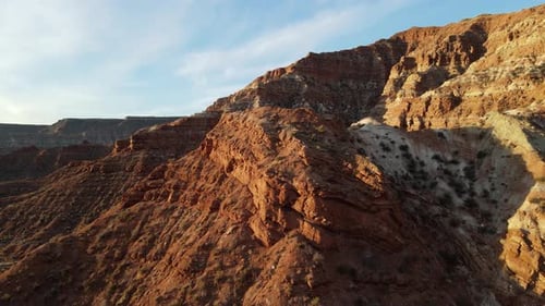 Aerial shot of the amazing rock formations in southern Utah.