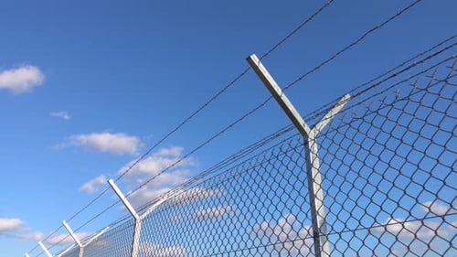 Fence & Clouds 4K