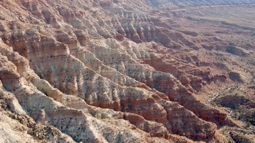 Aerial shot of the amazing rock formations in southern Utah.