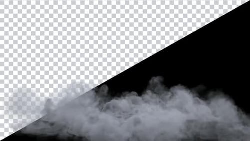 Natural Ground Smoke Effect Alpha Channel Overlay Animation
