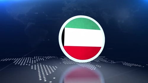 Übergang zur Flagge Kuwait
