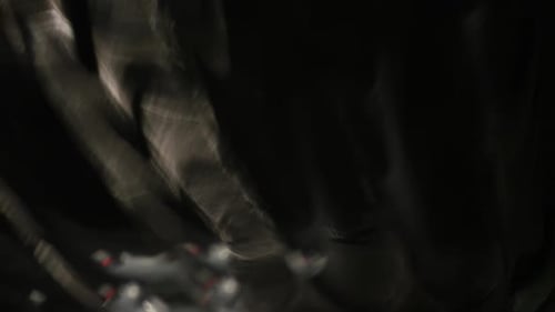 Abstract Blurred Lights on Black Background