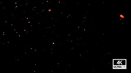 Floating Fire Sparks Particles Animated Overlay