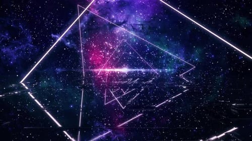 Light Neon Nebula Background Loop