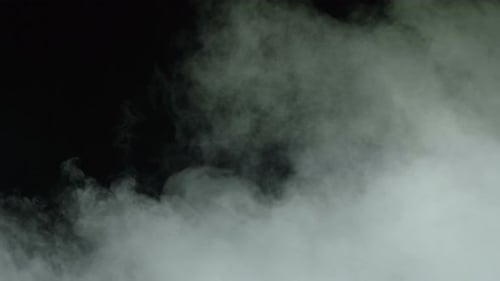 Abstract White Smoke Against a Black Background