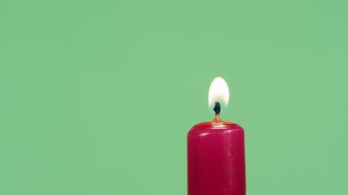 Close up of candle burning