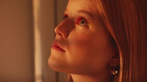 Portrait of a Beautiful Woman With Red Hair