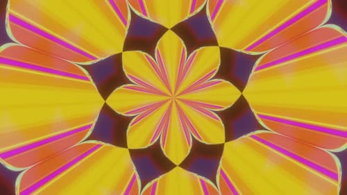 Dynamic Geometric Kaleidoscope Abstract Flowing Patterns Motion Background