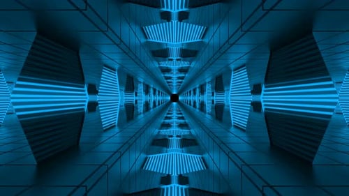 Blue Tunnel 4K Loop