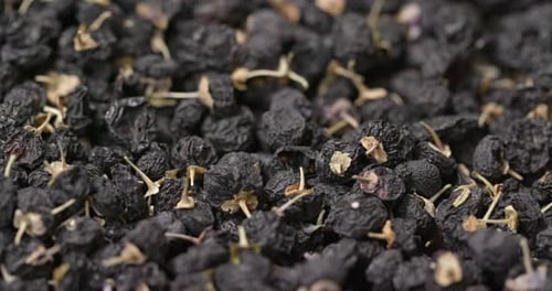 Close Up of Dried Black Goji Berries