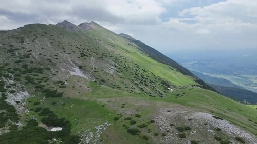 Aerial View of Green Mountain Range