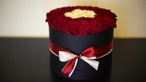 Beautiful Bouquet of Red and White Roses