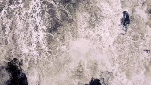 2.7K Epic Storm on the Mengening Beach Aerial