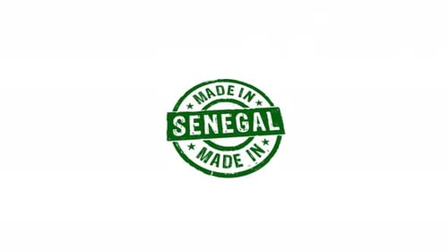 Made in Senegal stamp and stamping isolated