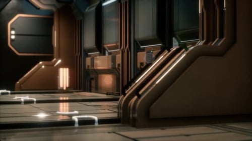 Tunnel de science-fiction ou couloir spatial