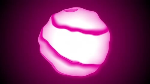 Abstract Pink Fluid Morphing Sphere Background Animation