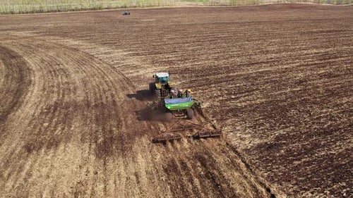 Spring agricultural work.