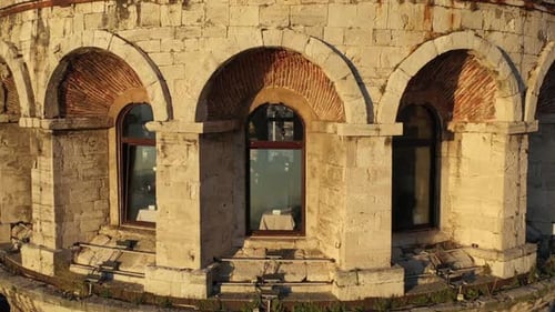 Footage of bosphorus in the sunset having galata tower in the middle