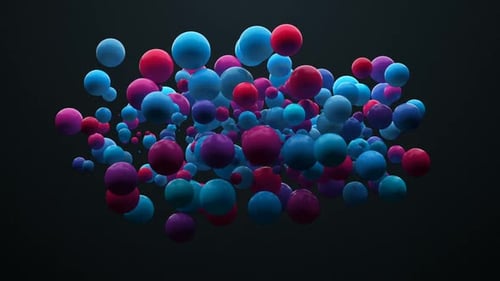 Abstract Colorful Spheres Morphing Motion Background Animation