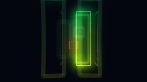 Abstract Glow Outline Rectangle Background