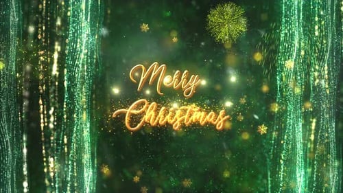 Sparkling Merry Christmas Title Reveal Animation