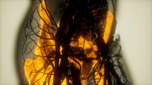 Human Skeleton Bones Scan Glowing