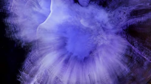 Abstract Swirling Patterns in Blue and White