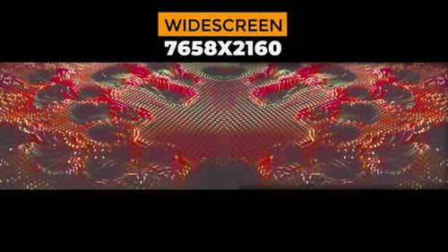 Abstract Geometric Looping Visual for Widescreen Wall Projections