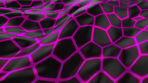 Abstract Waving Hexagonal Grid Background Loop