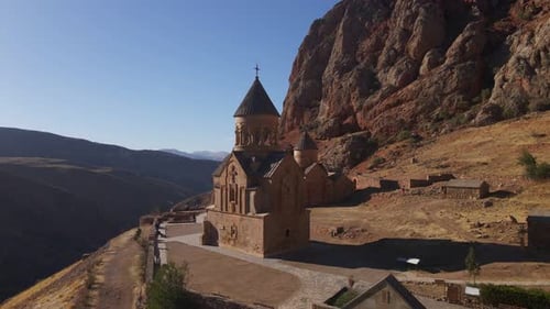 Vue aérienne du monastère de Noravank en Arménie