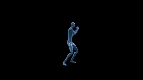 Animated 3D Human Model Boxing Movement Loop