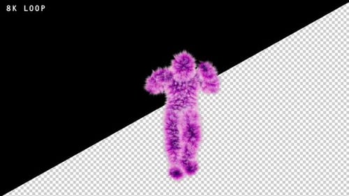 8K Pink Party Animal Yeti Dance Loop