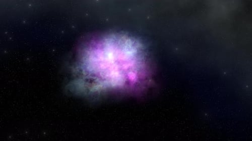 Abstract Pulsating Nebula in Starry Space
