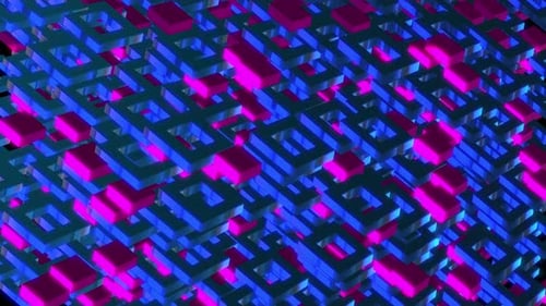 Abstrakte fliegende bunte Würfel Hintergrund