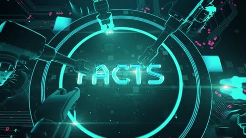 AI Robot Cyber Warfare Title Animation with Futuristic Digital Data