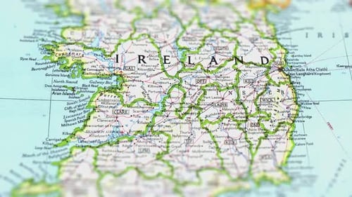 Close Up Map of Ireland Details