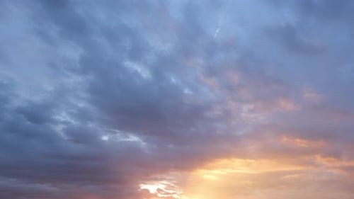 4K Sky Time lapse, Burning sky and shining, Red purple orange blue pink sunset.