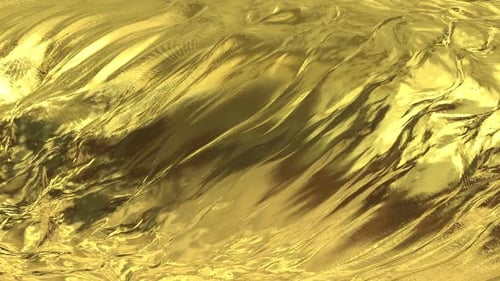 Fluid Golden Abstract Waves Animation Background