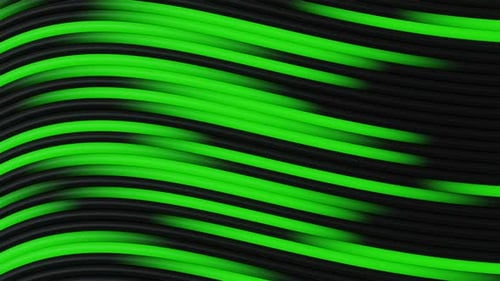 Fast Moving Green Curve Lines 3d Render Seamless Animation
