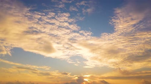 Panoramic Dramatic Sunrise, Sky and Tropical Sea.