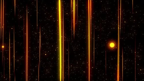 Abstract yellow particle futuristic line geometric background