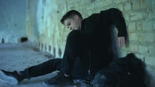 Teenage Boy Hiding in Abandoned Building, Escaped From Dysfunctional Family