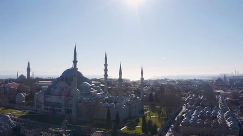 Vue aérienne de la mosquée Fatih d'Istanbul