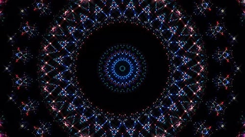 Colorful Abstract Kaleidoscope Tunnel Loop Background