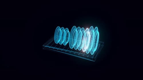 Dish Rack Hologram Rotating 4k