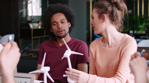 Young Adults Discuss Renewable Energy Project