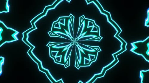 Infinite Looped Abstract Pattern of an Abstract Flower