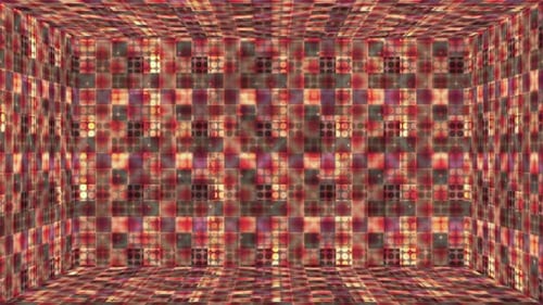 Abstract Geometric Glowing Patterned Room Animation