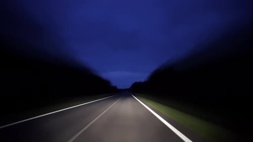 Rural Road Travel at Night